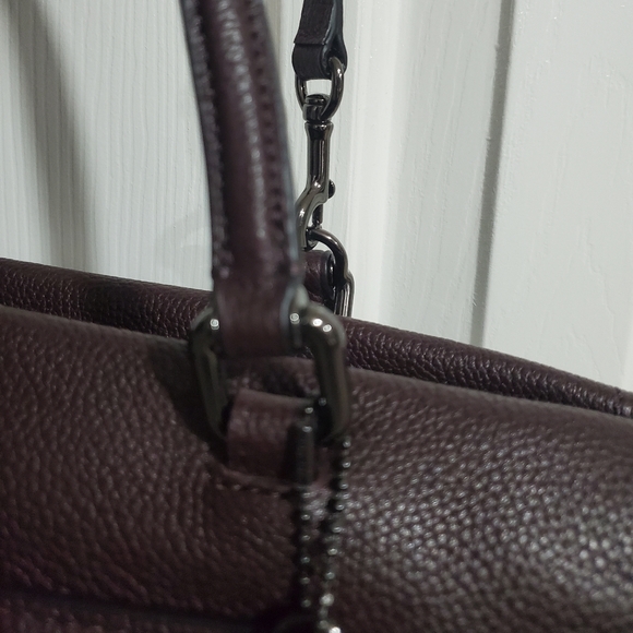 NWTs Beautiful Coach Fulton Satchel~Colorblock Leather~Oxblood~ MSRP:$350 - Picture 3 of 11